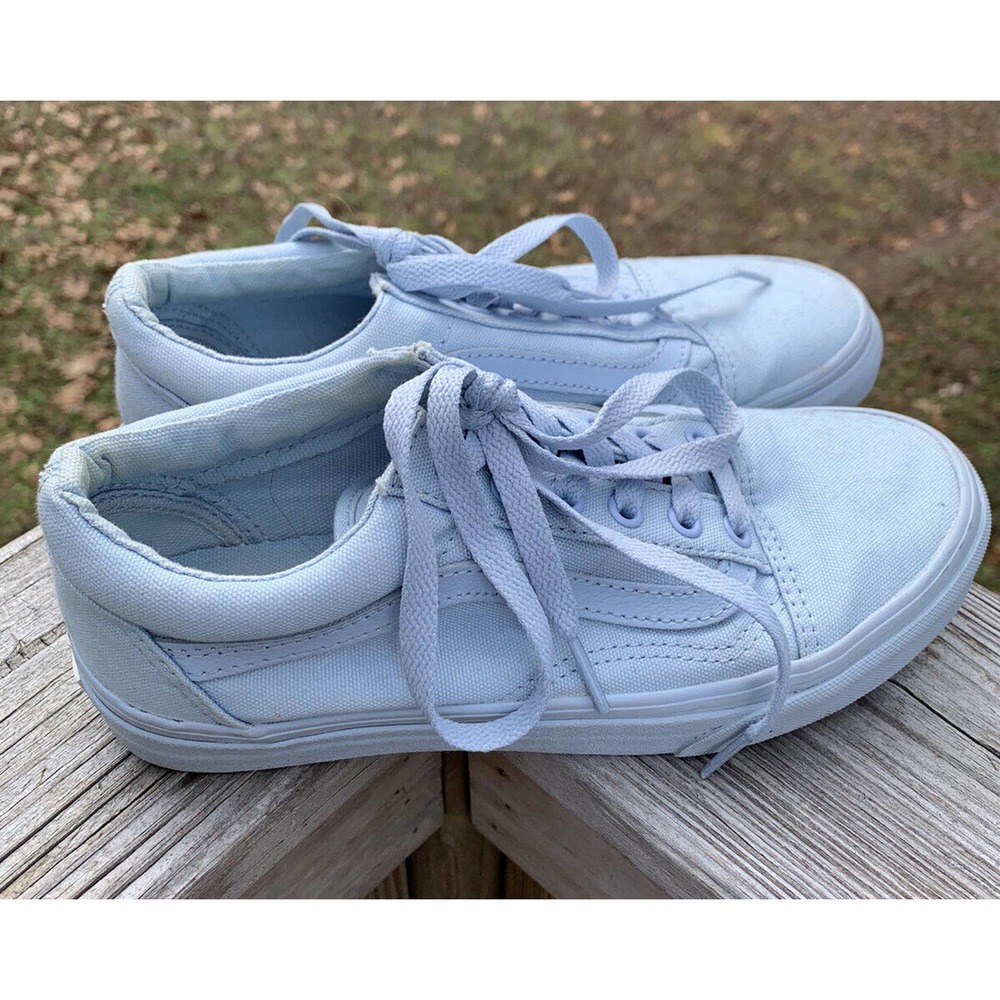 Vans 721278 Off The Wall Light Blue Low Top Sneakers Unisex Mens 5.5 Wms 7.0